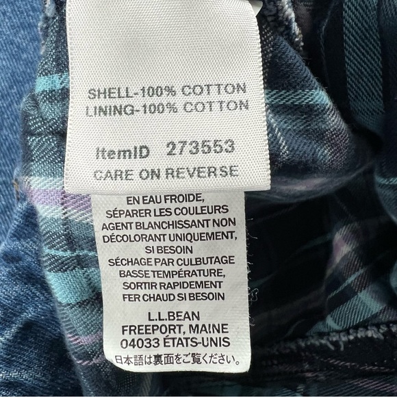 L.L. Bean Flannel Lined Original Relaxed Fit Jeans Women's Size 8 Regular - Picture 10 of 17